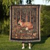 Forest Fox Woven Blanket