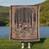 Forest Wolf Woven Blanket