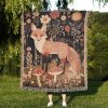 Fox Woven Tapestry Blanket