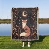 Fox Woven Tapestry Blanket