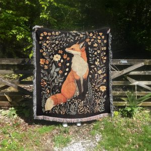 Fox Woven Tapestry Blanket