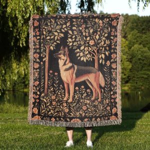 German Shepherd Woven Blanket