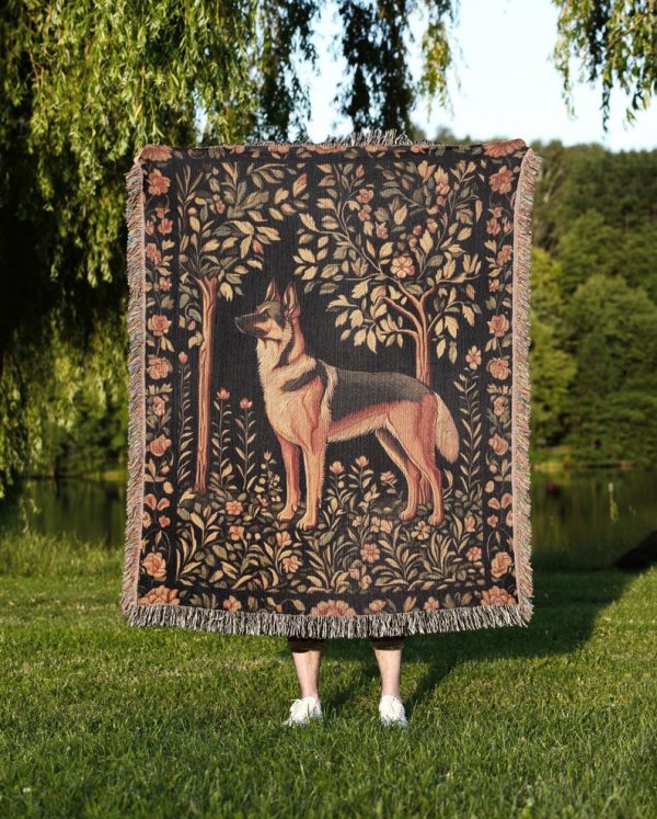 German Shepherd Woven Blanket