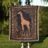 Giraffe Woven Tapestry Blanket