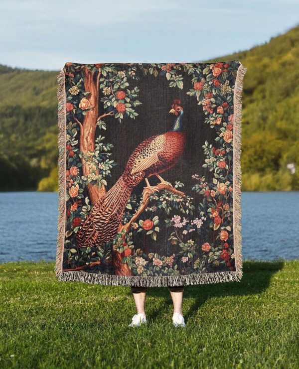 Golden Pheasant Woven Blanket