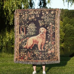 Golden Retriever Woven Blanket