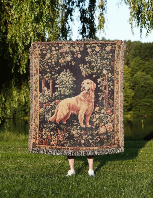 Golden Retriever Woven Blanket