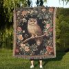 Horned Owl Woven Blanket