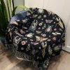 Insects Woven Blanket - Nature Lover Gift
