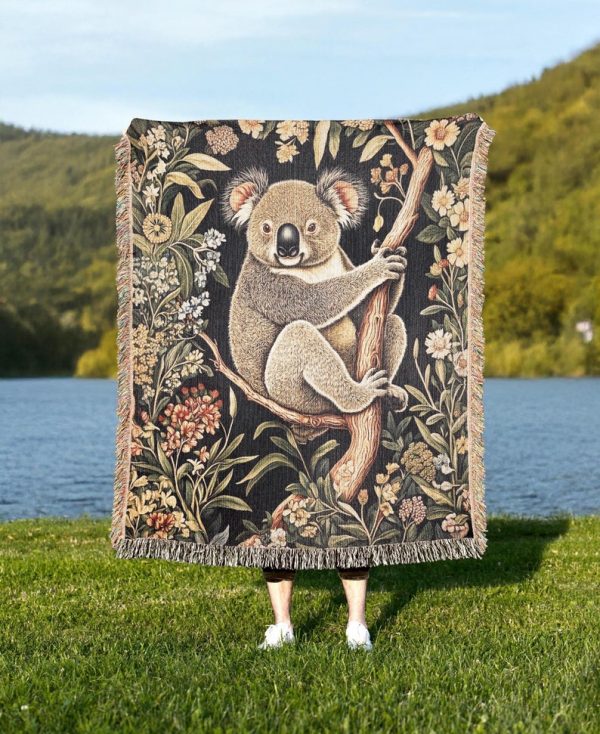 Koala Woven Tapestry Blanket