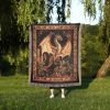 Medieval Dragon Woven Blanket