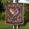 Medieval Dragon Woven Blanket