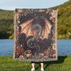 Medieval Dragon Woven Blanket