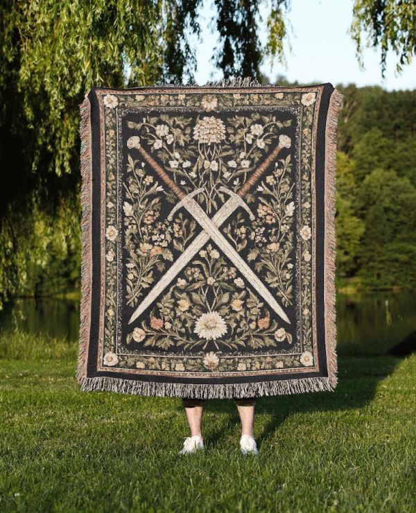Medieval Sword Tapestry Blanket