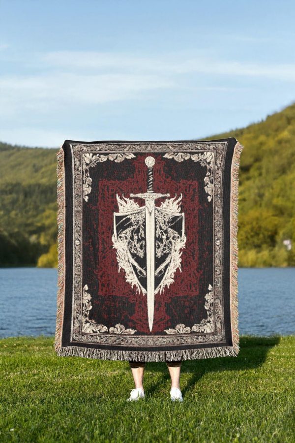 Medieval Sword Tapestry Blanket