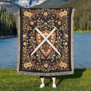 Medieval Sword Tapestry Blanket
