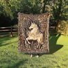 Medieval Unicorn Woven Blanket
