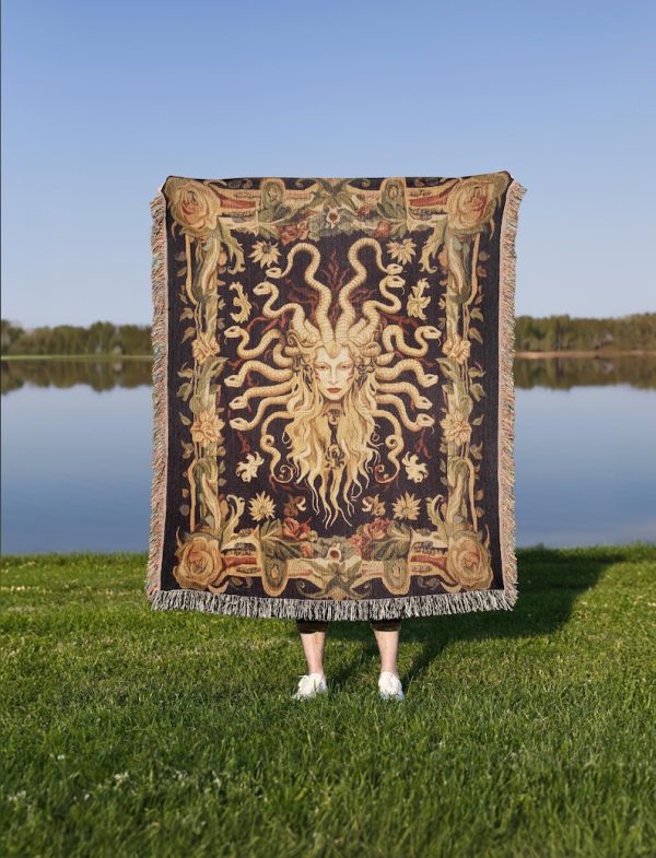 Medusa Floral Woven Blanket