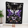 Moon Phase Goth Blanket