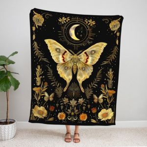 Moon Phase Goth Blanket