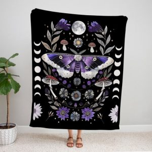 Moon Phase Goth Blanket