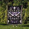 Moon Phase Goth Blanket