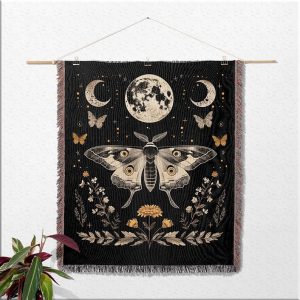 Moon Phase Goth Blanket