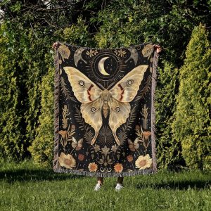 Moon Phase Goth Blanket