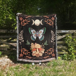 Moon Phase Goth Blanket