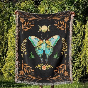 Moon Phase Goth Blanket