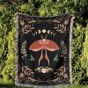 Moon Phases Goth Blanket