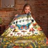 Moon Phases Moth Blanket