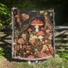 Mushroom And Moss Tapestry Blanket