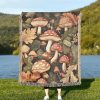Mushroom Woven Tapestry Blanket