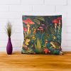 Mushrooms And Frog Pillow