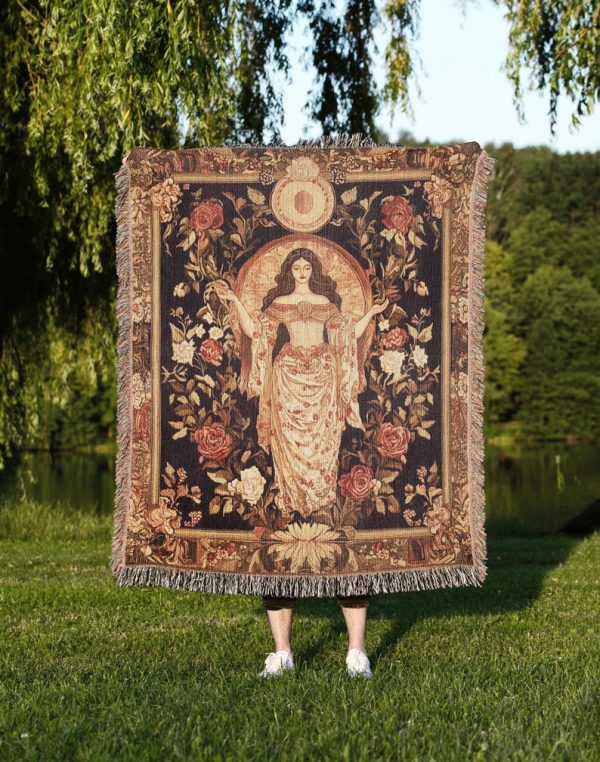 Persephone Floral Woven Blanket