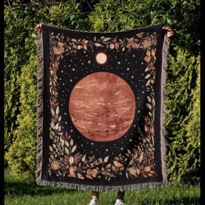 Planet Mars Woven Blanket