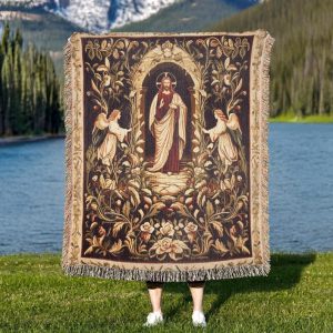 Resurrection Of Jesus Woven Blanket