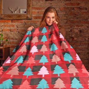 Retro Plaid Christmas Blanket