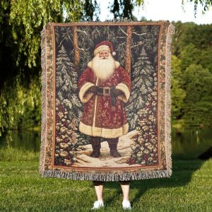 Santa Claus Woven Blanket