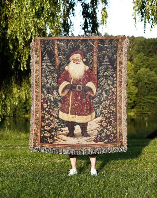 Santa Claus Woven Blanket