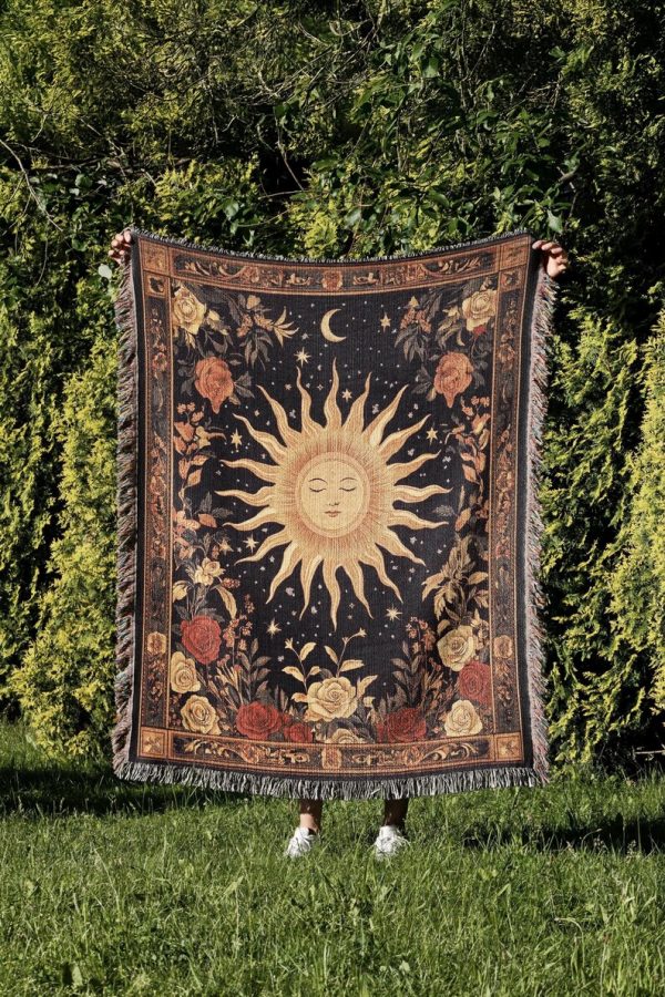 Sun And Moon Woven Blanket