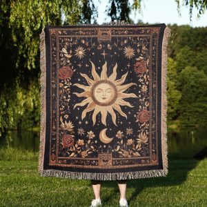 Sun And Moon Woven Blanket