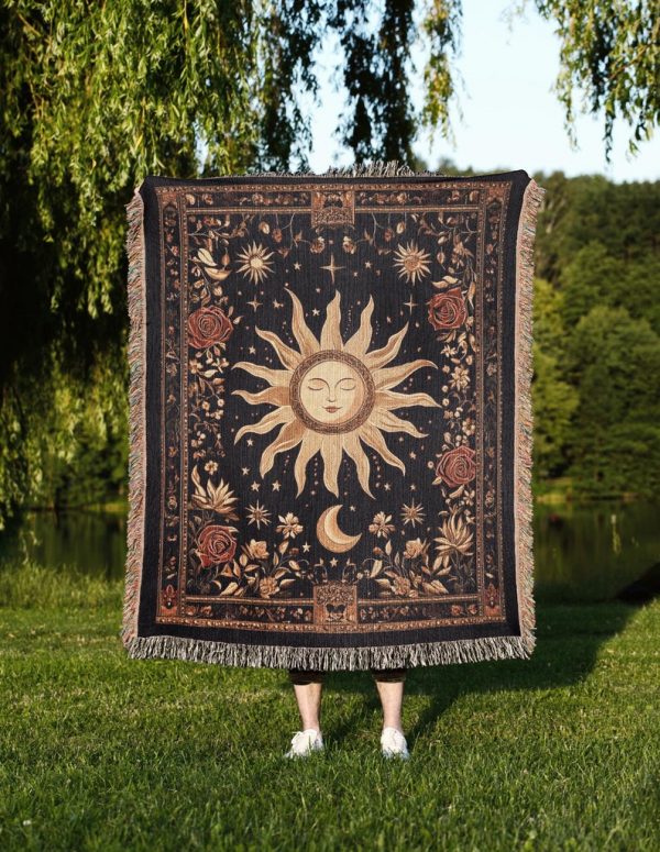 Sun And Moon Woven Blanket