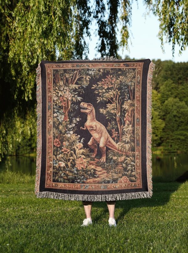 T-Rex Woven Blanket