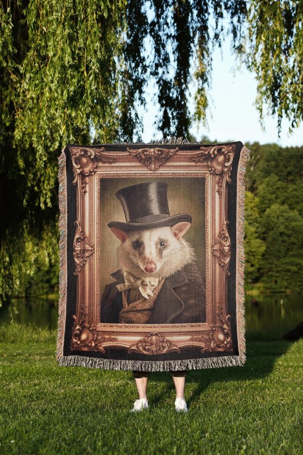 Victorian Possum Woven Tapestry Blanket