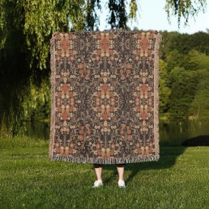 Vintage Floral Throw Blanket