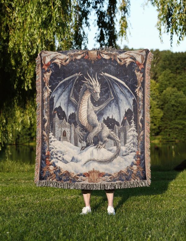 Winter Dragon Woven Blanket