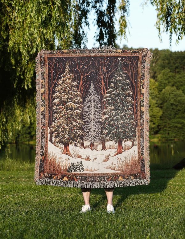 Winter Forest Tapestry Blanket