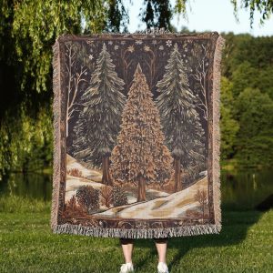 Winter Forest Tapestry Blanket